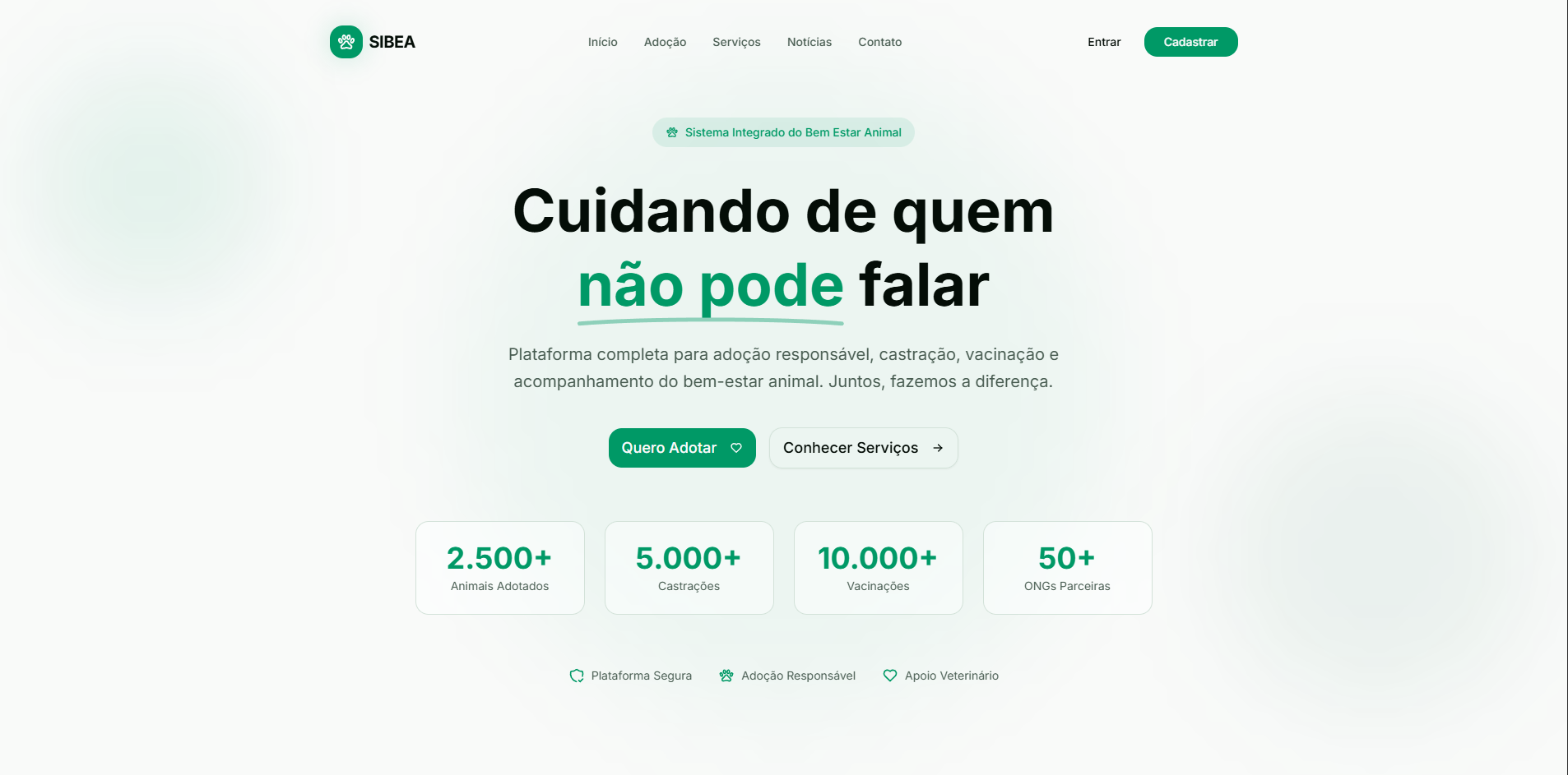 SIBEA - Sistema Bem-Estar Animal